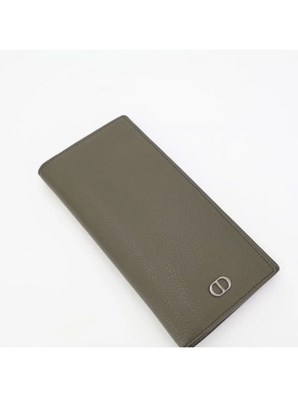 Christian Dior Vertical Long Wallet Beige Leather 2 cdi